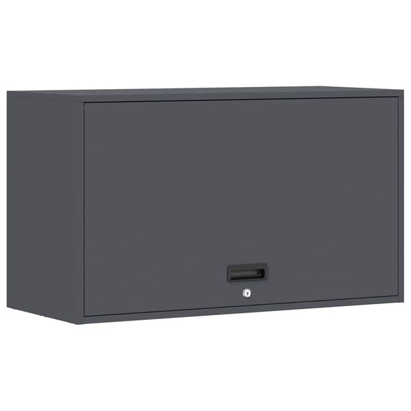 vidaXL Wall Cabinet for Garage with Gas-lift Door Anthracite