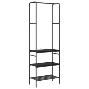 vidaXL Clothes Rack Black Oak 60 x 30 x 171 cm Engineered Wood