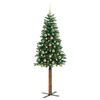 vidaXL Slim Christmas Tree Green 180 cm PVC and Solid Pine wood