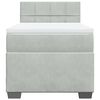 vidaXL Box Spring Bed with Mattress Light Grey 90x200 cm Velvet