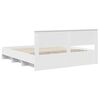 vidaXL Bed Frame with Headboard White 200 x 200 cm Engineered Wood