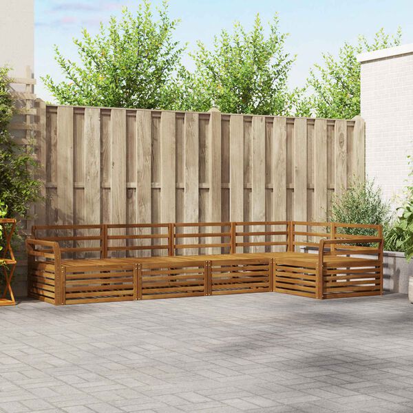vidaXL Outdoor Sofa Set 5 pcs Natural Solid Acacia Wood