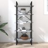 vidaXL 5-Tier Book Cabinet Grey Sonoma 80x30x175 cm Engineered Wood