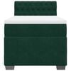 vidaXL Box Spring Bed with Mattress Dark Green 100x200 cm Velvet