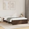 vidaXL Bed Frame without Mattress Brown Oak 140x190 cm Engineered Wood