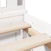 vidaXL Bookcase Bed without Mattress White 135x190 cm Double Solid Wood Pine