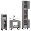 vidaXL 3 Piece Bathroom Cabinet Set Grey Sonoma Engineered Wood