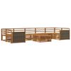 vidaXL Outdoor Sofa Set 8 pcs Natural Solid Acacia Wood