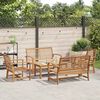 vidaXL Garden Sofa Set 5 pcs Natural Solid Teak Wood