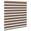 vidaXL Zebra Blind Brown 150x150 cm Fabric Width 145.9 cm Polyester