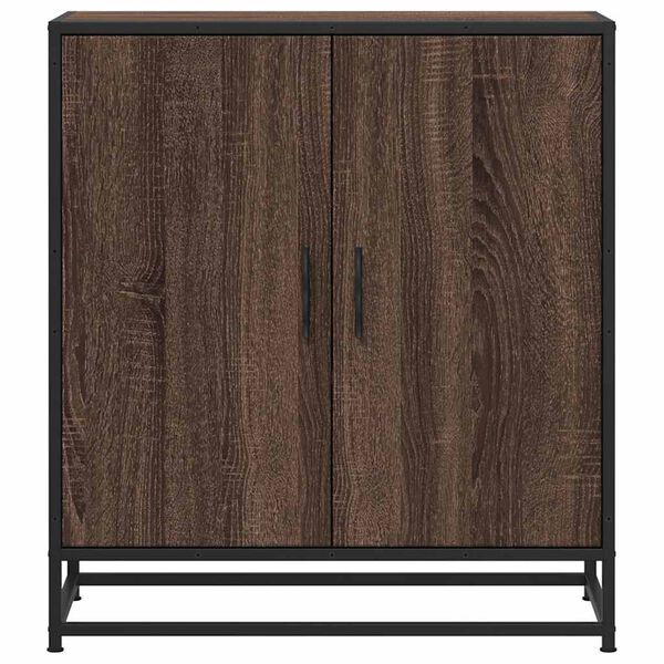 vidaXL Sideboard Brown Oak 68x35x76 cm Engineered Wood and Metal