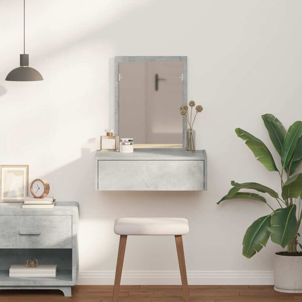 vidaXL Dressing Table with Drawer Grey 60 x 40 x 70 cm Engineered Wood