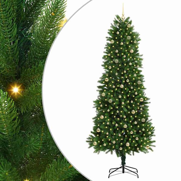 vidaXL Christmas Tree with 300 LEDs with Stand Green 240 cm PE