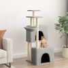 vidaXL Cat Tree with Sisal Scratching Posts Light Grey 122 cm