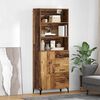 vidaXL Highboard Old Wood 69.5 x 34 x 180 cm Engineered Wood