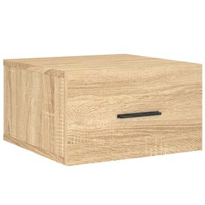 vidaXL Wall-mounted Bedside Cabinet Sonoma Oak 35x35x20 cm