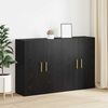 vidaXL Wall-Mounted Cabinet 2 pcs Black Oak 69.5 x 34 x 90 cm