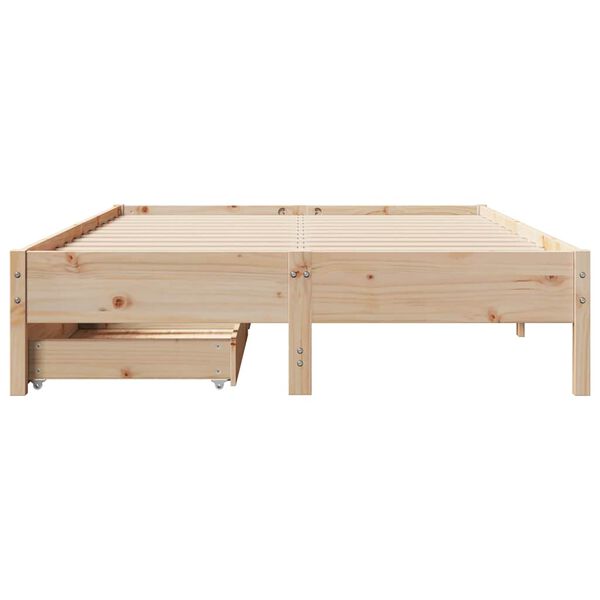 vidaXL Bed Frame without Mattress 120x190 cm Small Double Solid Wood Pine