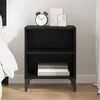 vidaXL Bedside Cabinet Black Oak 40 x 30 x 50 cm Engineered Wood