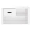vidaXL Shoe Cabinet High Gloss White 80x35x45 cm Engineered Wood