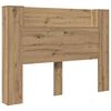 vidaXL Headboard Cabinet with LED Artisan Oak Engineered Wood