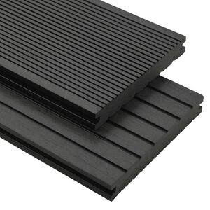 vidaXL Decking Board 6 pcs Black WPC