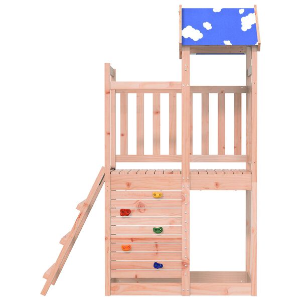 vidaXL Play Tower Brown 110.5 x 52.5 x 215cm Solid Douglas Wood