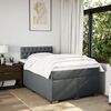 vidaXL Box Spring Bed with Mattress Dark Grey 120x200 cm Fabric