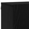 vidaXL TV Units Wall-mounted 6 pcs Black oak Engineered wood