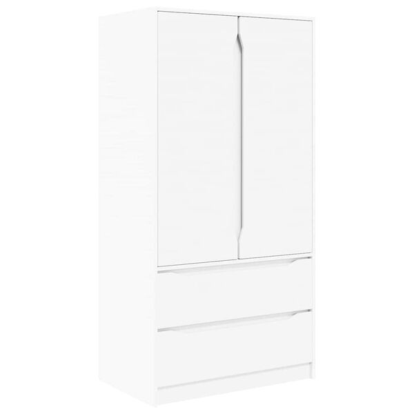vidaXL Cabinet with Drawer White 79.5 x 49 x 156 cm Engineered Wood