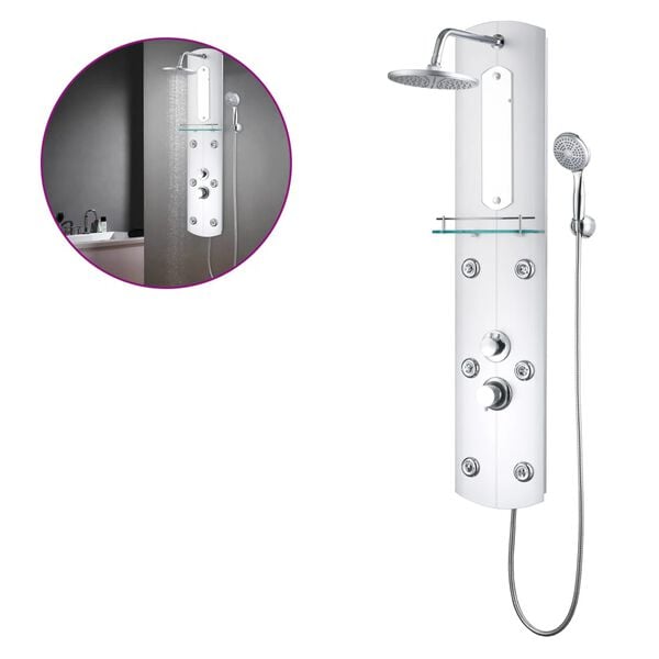 vidaXL Shower Panel Unit 25x43x120 cm Silver