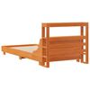 vidaXL Bed Frame without Mattress Wax Brown 100x200 cm Solid Wood Pine