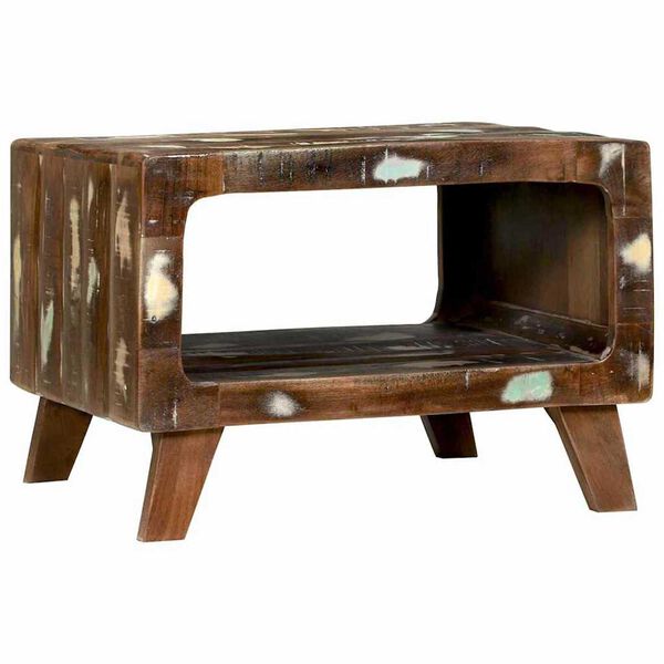 vidaXL Coffee Table Multicolour 50 x 50 x 35 cm Solid Reclaim Wood