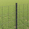 vidaXL Fence with Post Grey 0.8 x 10 m Steel and PVC