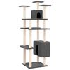vidaXL Cat Tree with Sisal Scratching Posts Dark Grey 162 cm