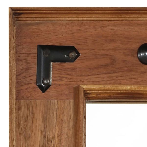 vidaXL Mirror Solid Acacia Wood 50x80 cm