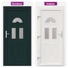 vidaXL Front Door White 110x210 cm PVC