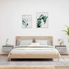 vidaXL Wall-mounted Bedside Cabinets with LED Lights 2 pcs Grey Sonoma