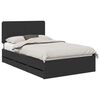vidaXL Bed Frame with Drawer Black 120 x 200 cm Engineer Wood