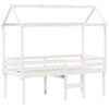 vidaXL High Sleeper Bed without Mattress White 90x200 cm Solid Wood Pine