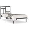 vidaXL Bed Frame without Mattress Grey 90x190 cm Single Solid Wood Pine