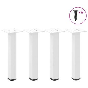 vidaXL Coffee Table Legs 4 pcs White 30-32 cm Steel