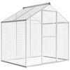 vidaXL Outdoor Aviary | Silver | Aluminium | 178x122x194 cm | Sturdy | Aviary
