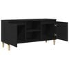 vidaXL TV Cabinet Black Oak 102 x 35 x 50 cm Engineered Wood