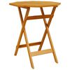 vidaXL Folding Garden Table &Oslash;70x75 cm Solid Wood Acacia