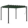 vidaXL Gazebo with Louvered Roof 3 x 3 x 2.14 m Green