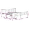 vidaXL Bed Frame without Mattress Dark Brown 200x200 cm Solid Wood
