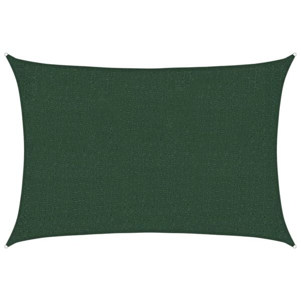 vidaXL Sunshade Sail 160 g/m&sup2; Dark Green 2x3 m HDPE