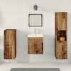 vidaXL Bathroom Furniture Set with Door 4 pcs Old Wood Engineered Wood