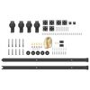 vidaXL Sliding Door Hardware Kit 200 cm Steel Black